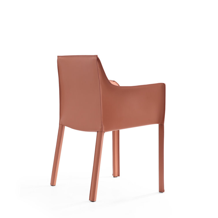 Vogue Clay Faux Leather High-Back Metal Armchair