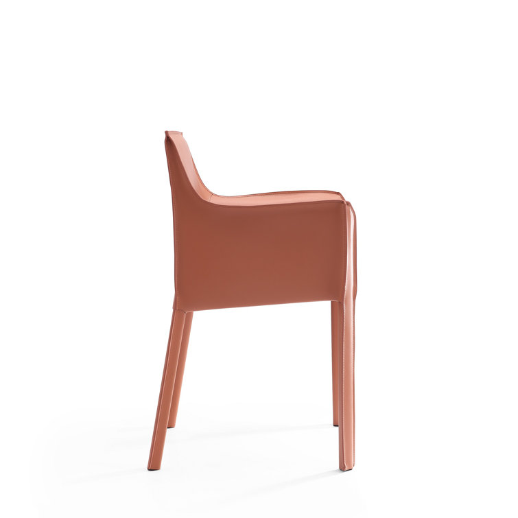 Vogue Clay Faux Leather High-Back Metal Armchair