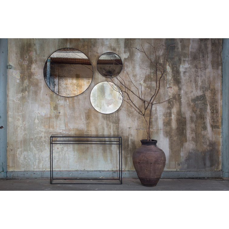 Small Bronze Mirror Round Decorative Tray