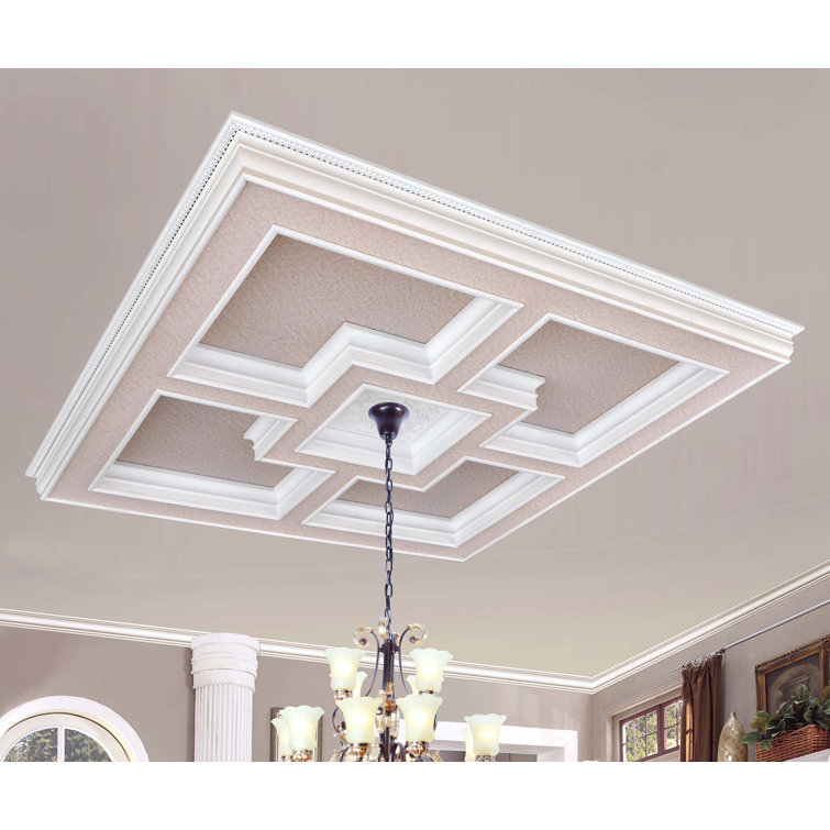 Majestic High Sheen White Polystyrene Square Ceiling Medallion