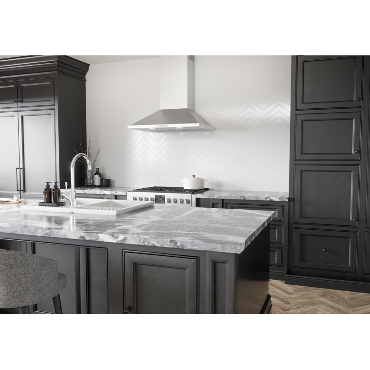 Venezia 36" Stainless Steel Wall Mounted Range Hood with LED Light