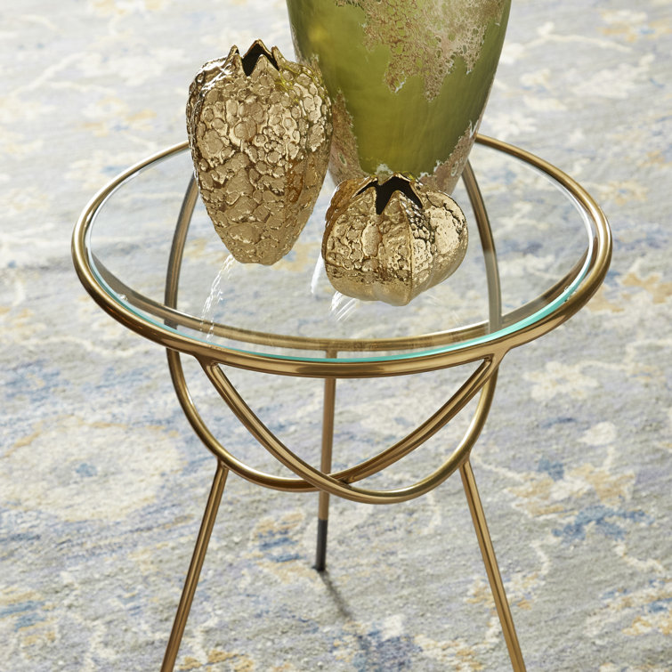 Green Handblown Glass Decorative Table Vase