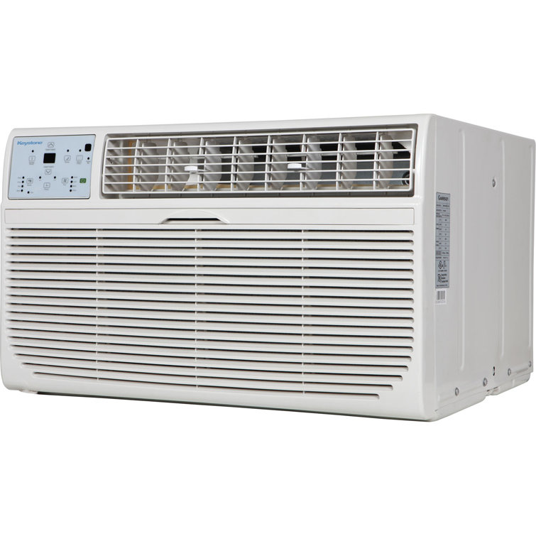 Keystone 10,000 BTU White Through-the-Wall Air Conditioner with Heater and Remote
