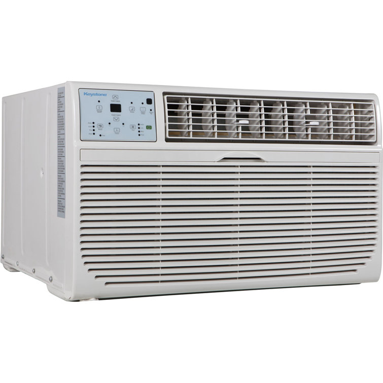 Keystone 10,000 BTU White Through-the-Wall Air Conditioner with Heater and Remote