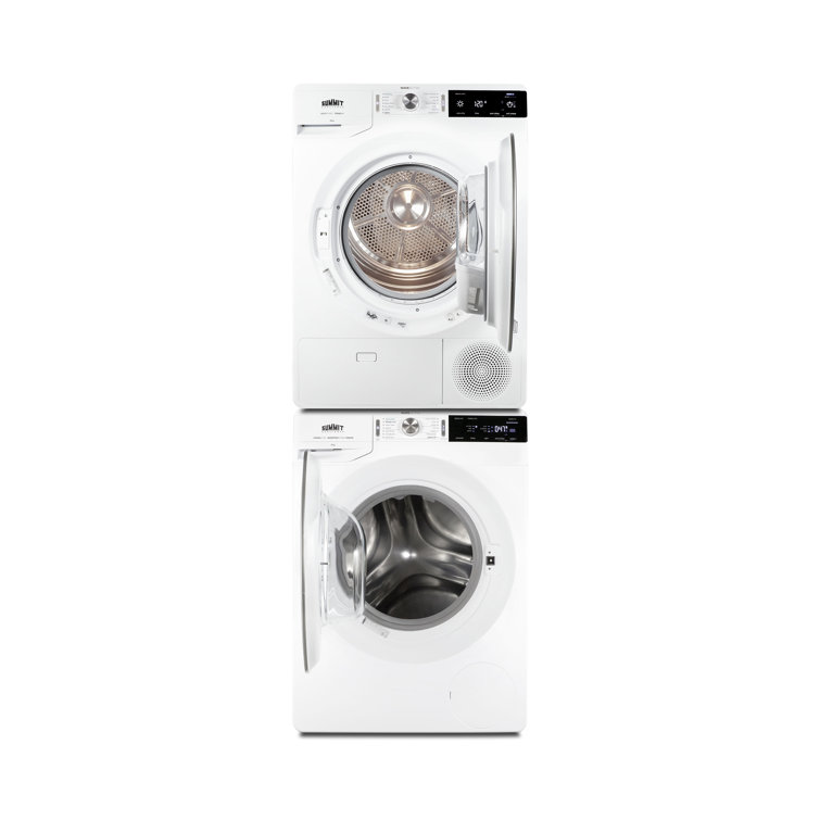 Summit 6.18 Cu. Ft. White Electric Stackable Washer Dryer Set