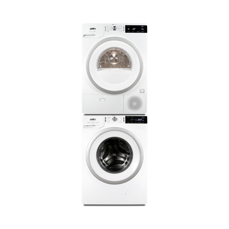 Summit 6.18 Cu. Ft. White Electric Stackable Washer Dryer Set