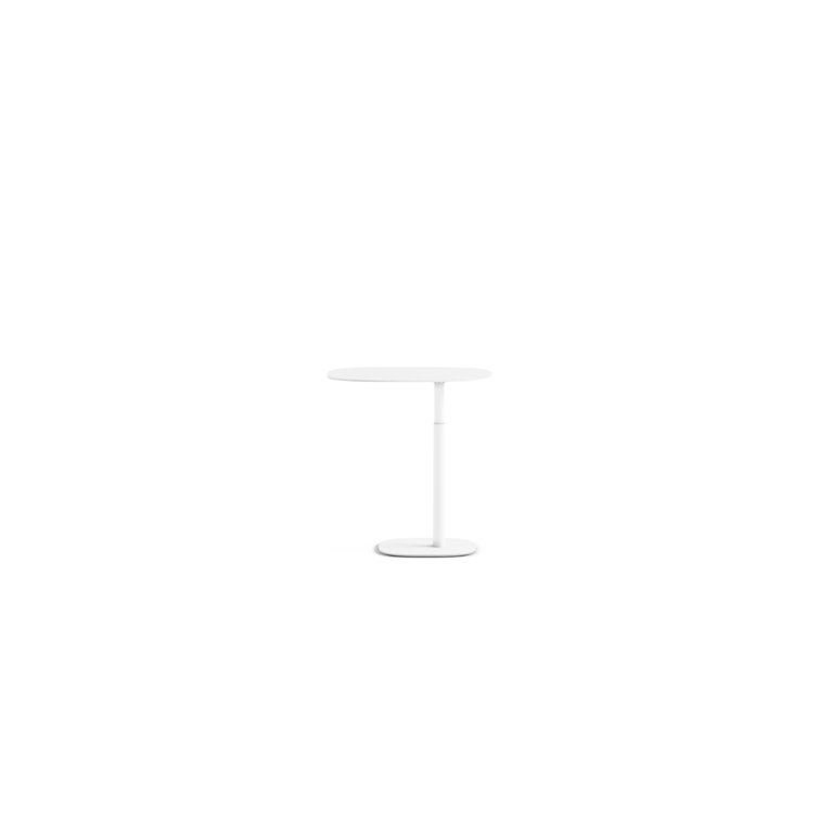 Salt White Adjustable Height Laptop Cart