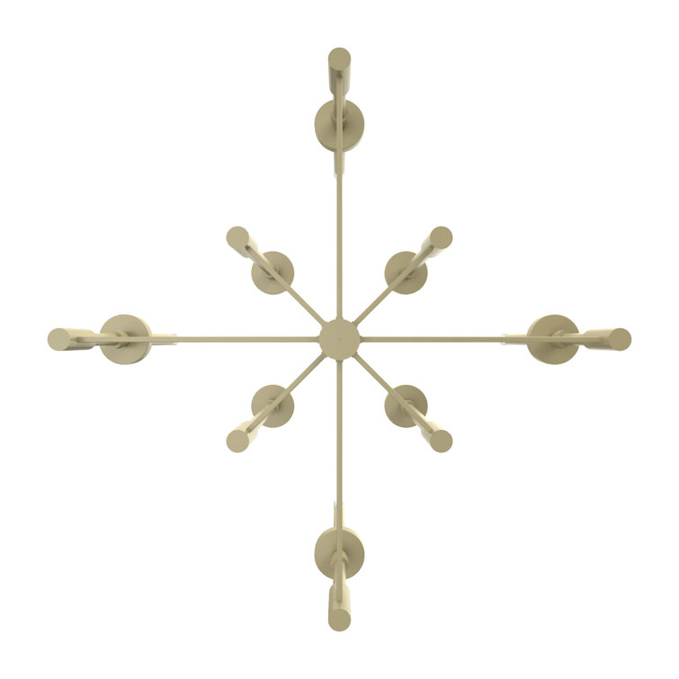 Hunter Briargrove Modern Brass 8-Light Tiered Candle Chandelier