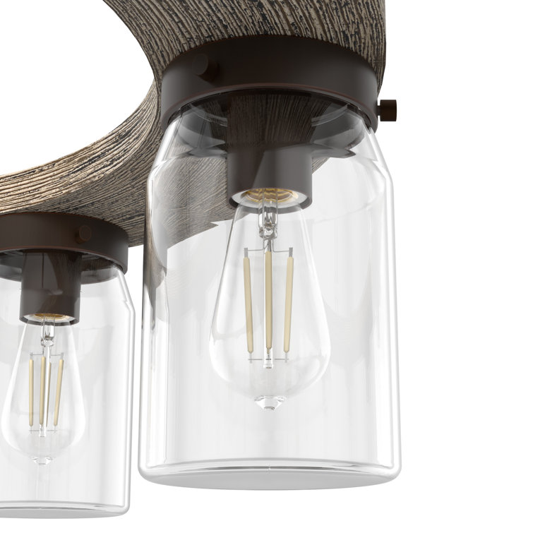 Onyx Bengal Rustic Wood & Bronze 6-Light Chandelier