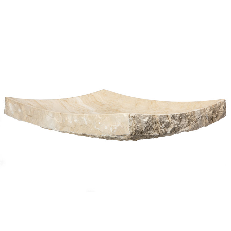 Zen 21'' Beige Stone Rectangular Bathroom Sink