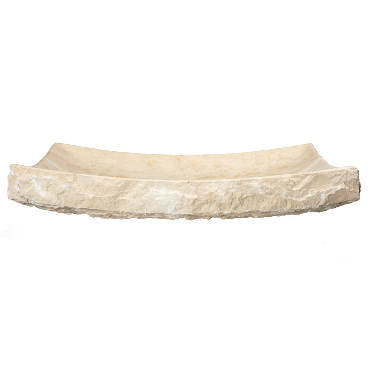Zen 21'' Beige Stone Rectangular Bathroom Sink