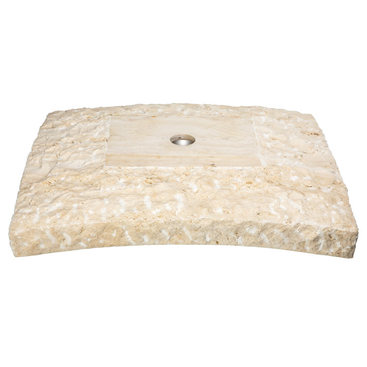 Zen 21'' Beige Stone Rectangular Bathroom Sink