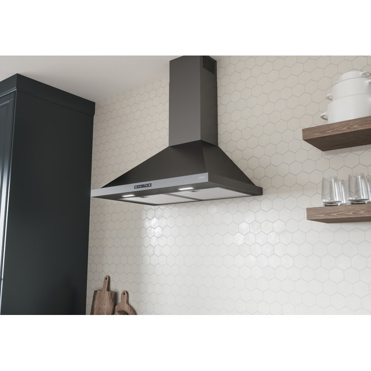 Zephyr Ombra 30" Black Stainless Steel Wall Mount Range Hood