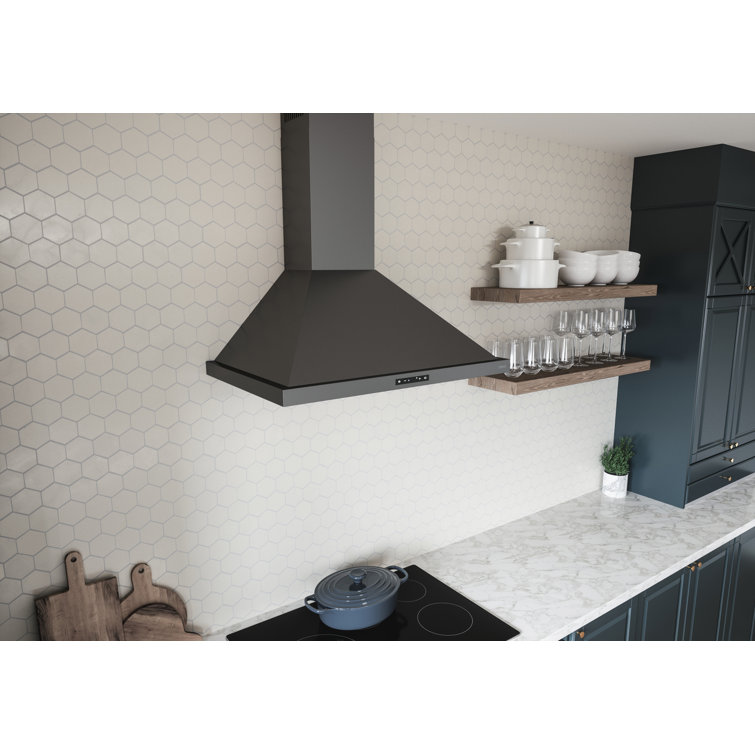 Zephyr Ombra 30" Black Stainless Steel Wall Mount Range Hood