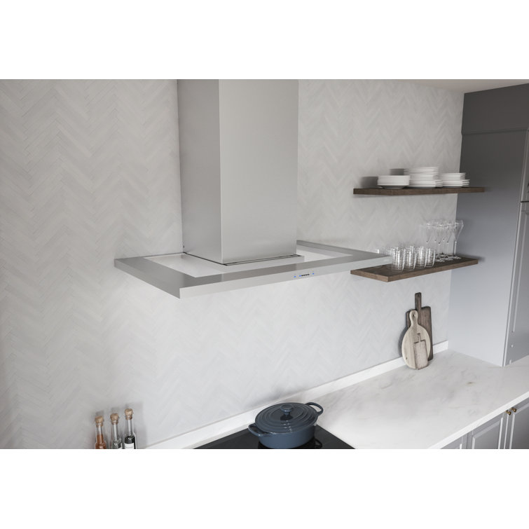 36" Stainless Steel Convertible Wall Mount Range Hood with Charcoal Filter