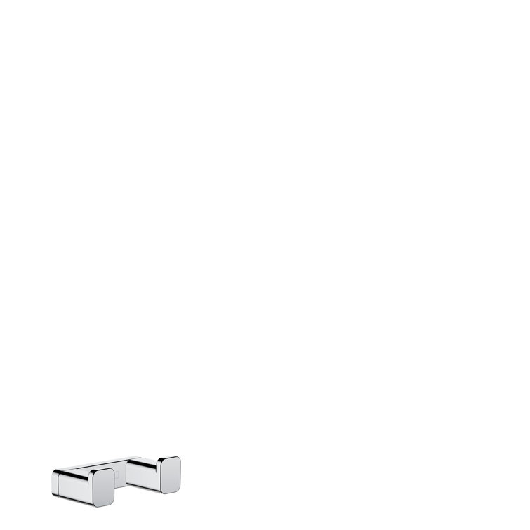 Hansgrohe Chrome Double Hook Wall Mount Towel Holder