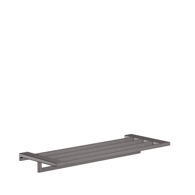 Brushed Black Chrome Wall Mounted Towel Rack with Holder