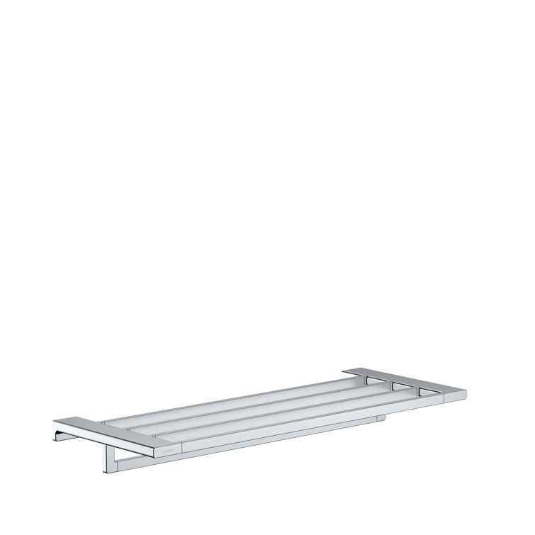 Chrome Wall Mounted Towel Rack with Holder