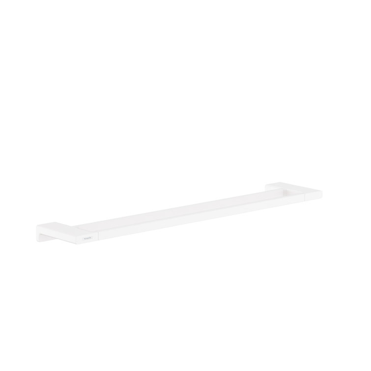 Matte White Double Wall Mounted Metal Towel Bar