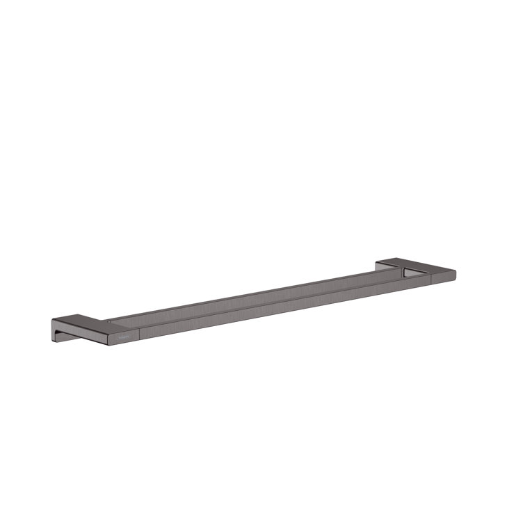 Brushed Black Chrome Wall Mounted Double Towel Rail