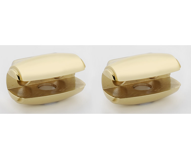 Polished Brass Modern Shelf Bracket Set