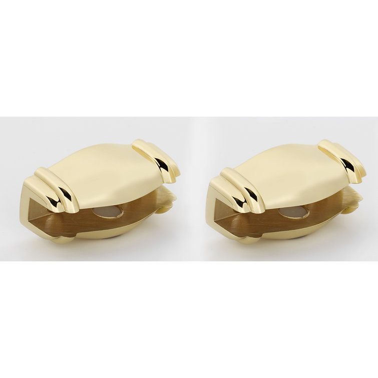 Charlie 2'' Polished Brass Antimicrobial Wall Shelf Bracket