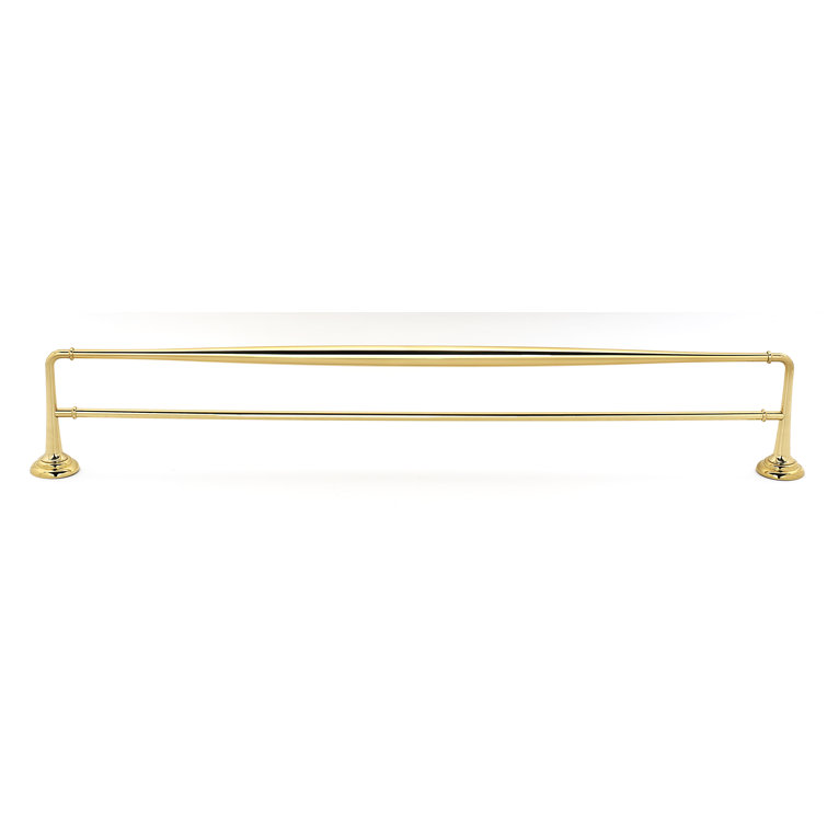 Polished Brass 30" Double Wall Mounted Towel Bar