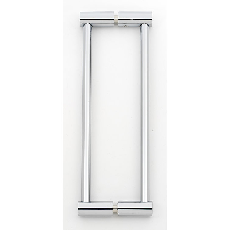 Polished Chrome 8" Contemporary Glass Door Pull