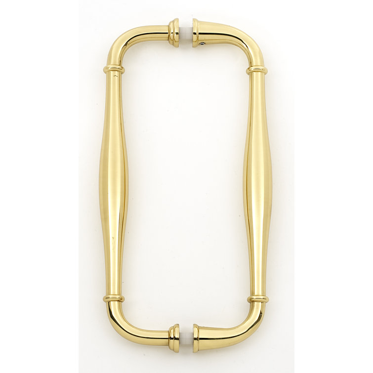 Polished Brass 8" Back to Back Glass Door Pull