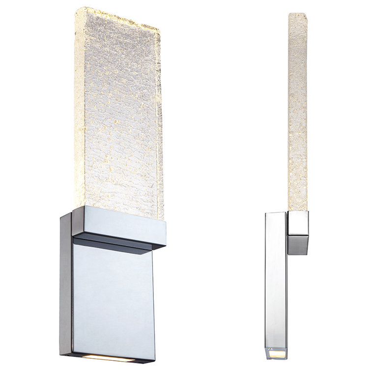 Chrome Clear Glass Dimmable LED Wall Sconce