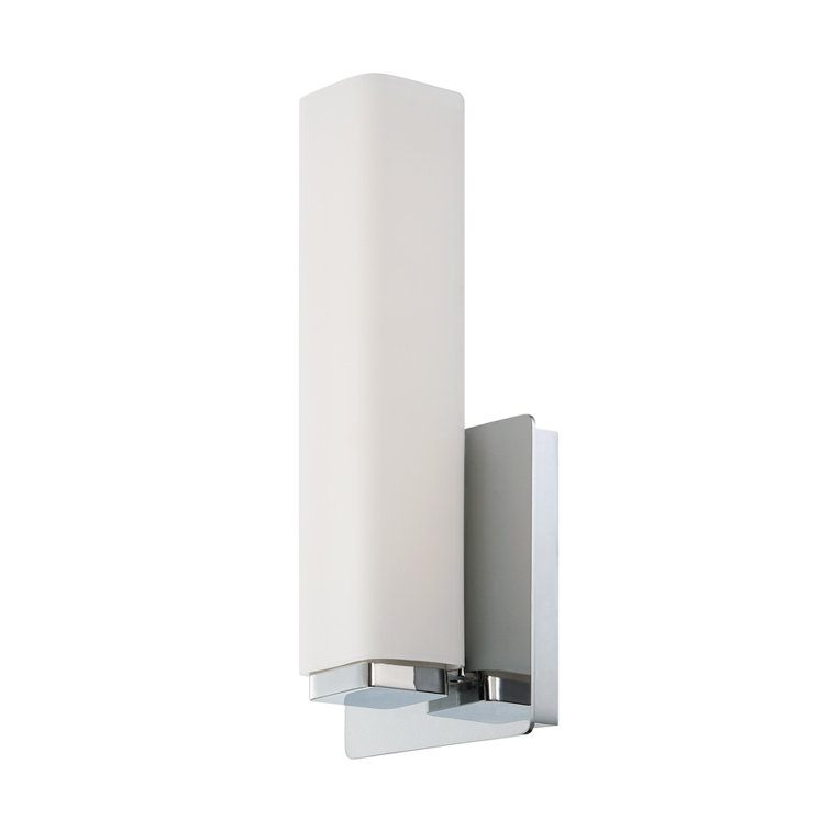 Elegant Brushed Nickel LED Wall Sconce with Opal Glass