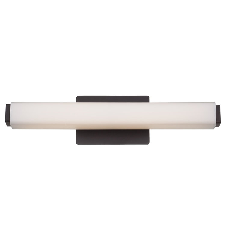 Bronze LED Vanity Light with Opal Glass Shade
