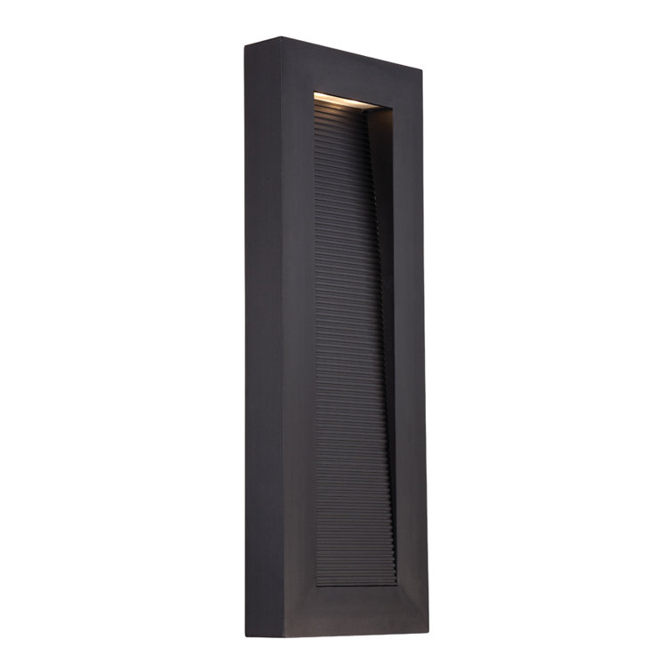 Urban Black Aluminum 2-Light LED Outdoor Wall Sconce with White Diffuser