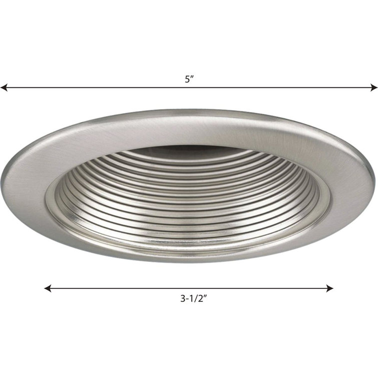 Brushed Nickel 4" Low Voltage Step Baffle Trim