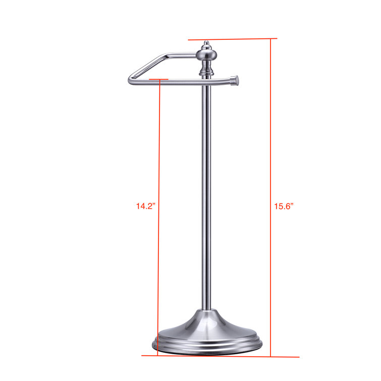 Satin Nickel Heavyweight Metal Fingertip Towel Holder Stand