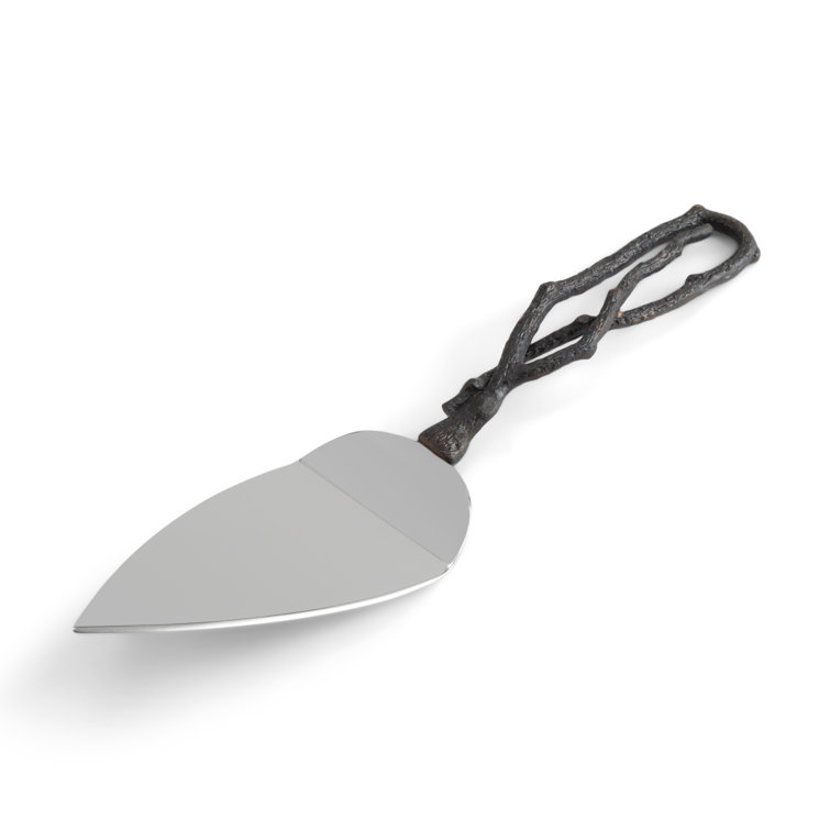 Bronze and Silver Butterfly Ginkgo Cake Server