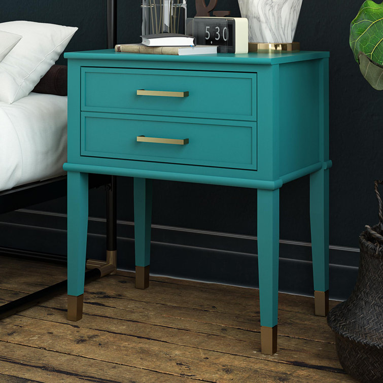 Emerald Green Westerleigh 31'' Wooden End Table with Storage