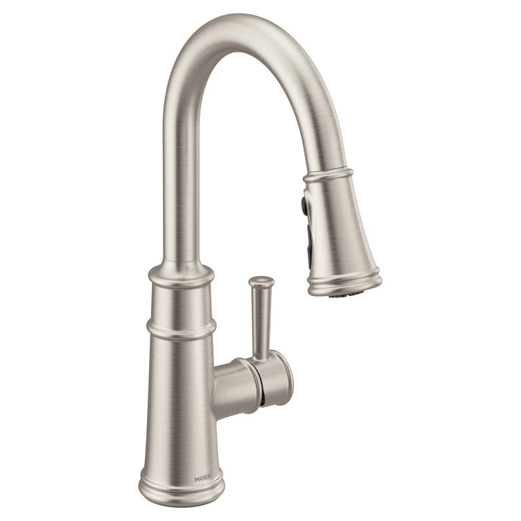 Stainless Steel High Arc Pull-Down Kitchen Faucet with Spray