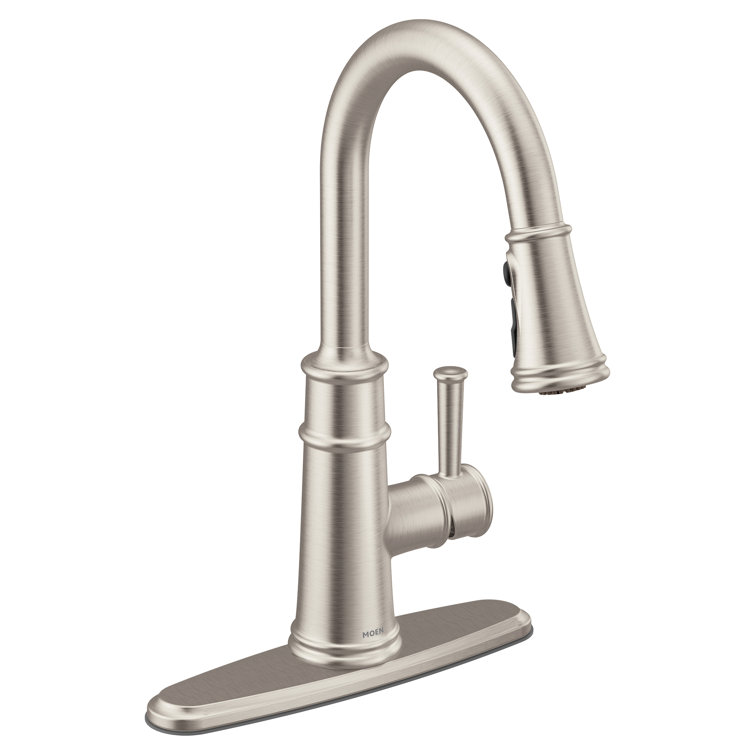 Stainless Steel High Arc Pull-Down Kitchen Faucet with Spray