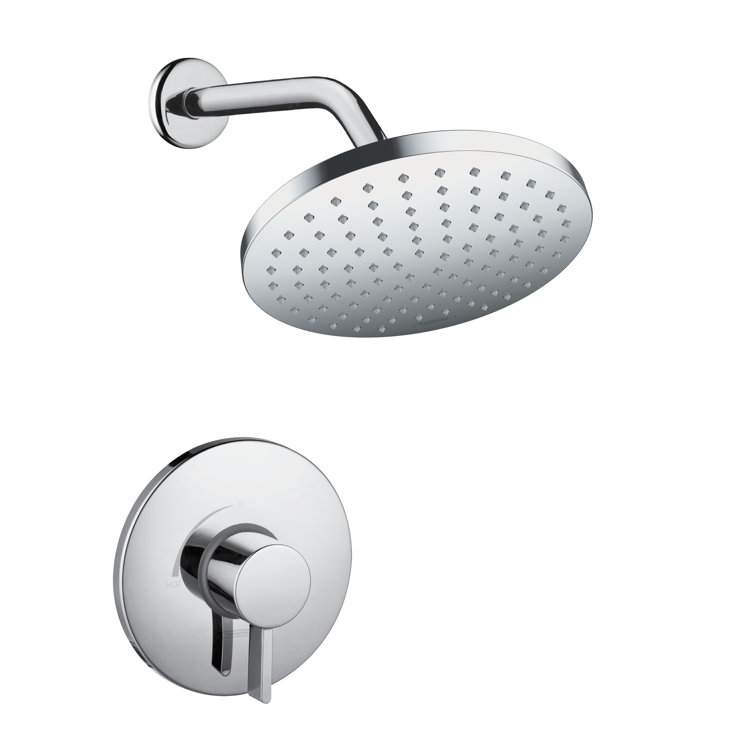 Chrome Wall Mounted Rain Jet Shower Set