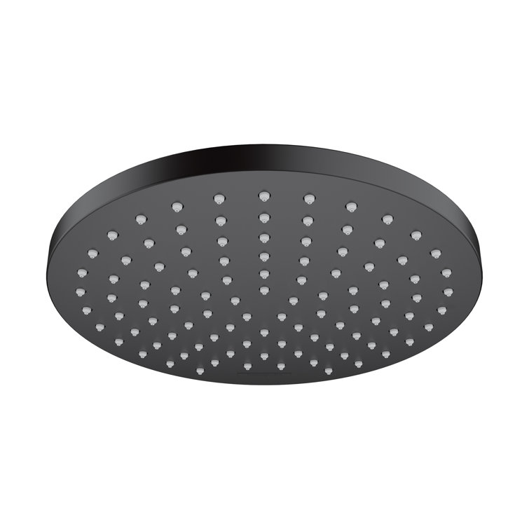 Contemporary Matte Black 8-inch Square Rain Showerhead