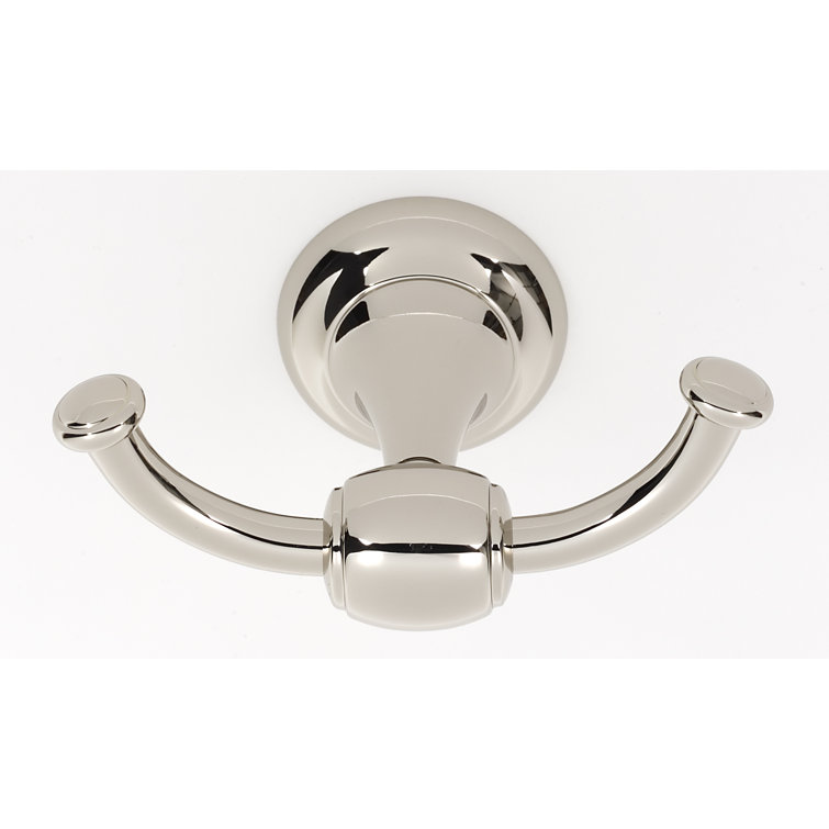 Polished Nickel Double Wall Mounted Robe Hook