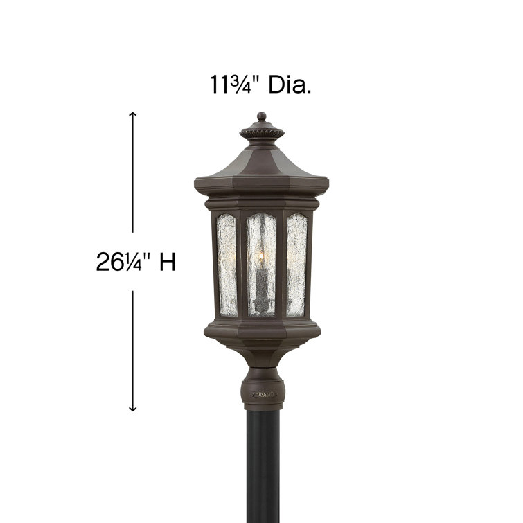 Raley Oil Rubbed Bronze LED Outdoor Lantern with Clear Seedy Glass