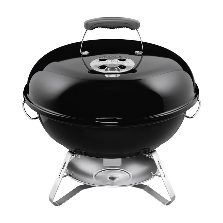 18-Inch Black Porcelain-Enameled Portable Charcoal Grill