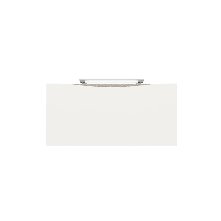 White Transitional 3-Drawer Nightstand with Raffia Fronts