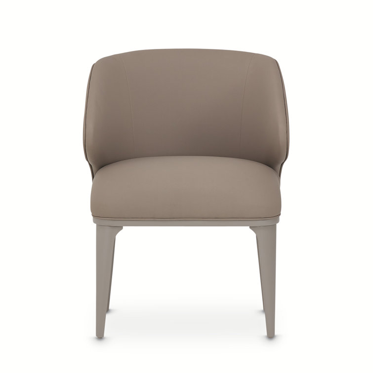 Elegant Icicle White Vanity Chair with Silver Mist Accents