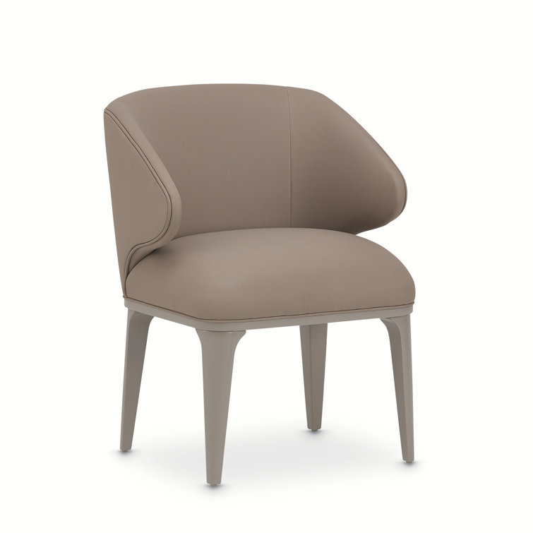 Elegant Icicle White Vanity Chair with Silver Mist Accents