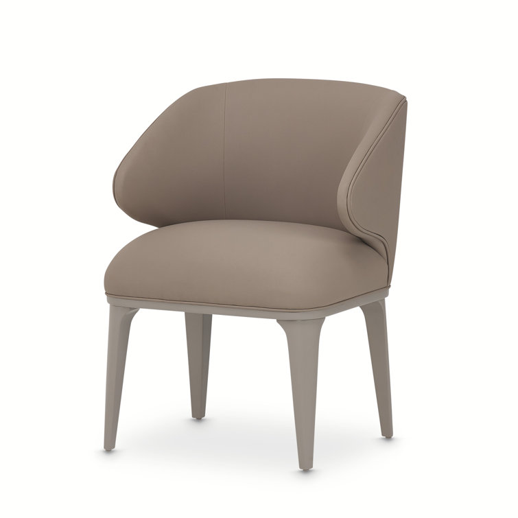 Elegant Icicle White Vanity Chair with Silver Mist Accents