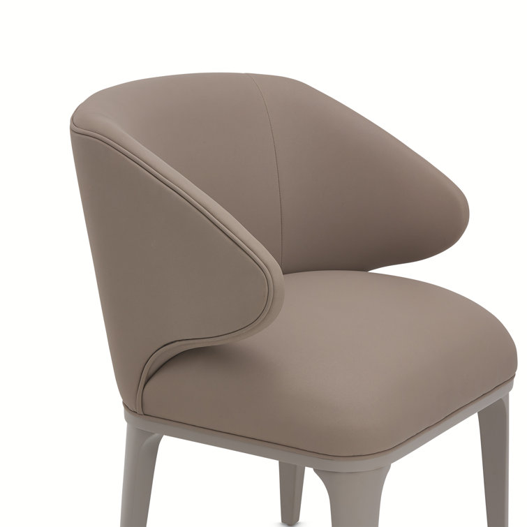 Elegant Icicle White Vanity Chair with Silver Mist Accents