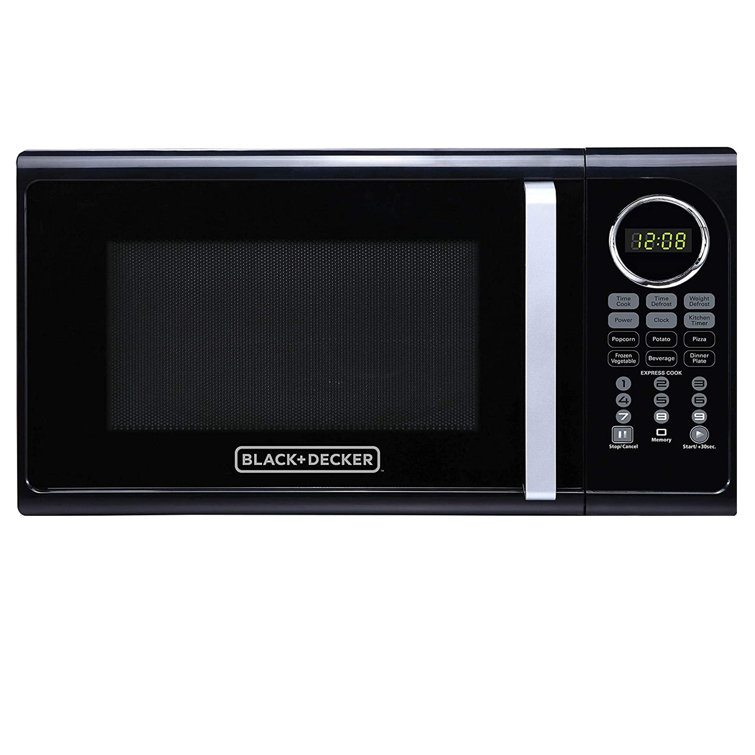 Black 0.9 Cu. Ft. Digital Countertop Microwave with LED Display